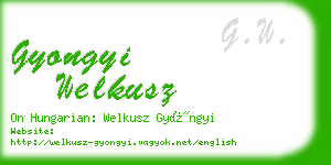 gyongyi welkusz business card
